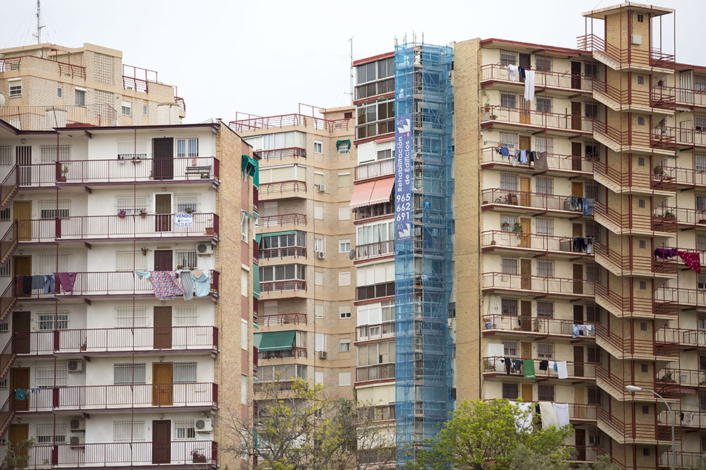 Obras en una comunidad de vecinos ejecutadas por Grupo BDI. 