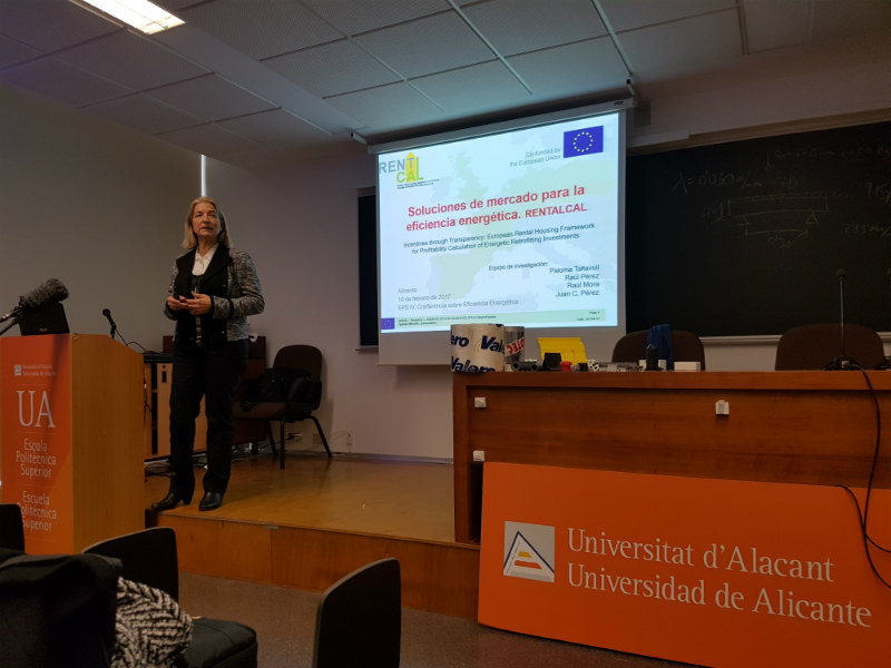 Charla sobre rehabilitación energética realizada por Rentalcal en la Universidad de Alicante